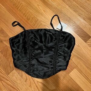 Bobbles and Lace Satin Corset Top